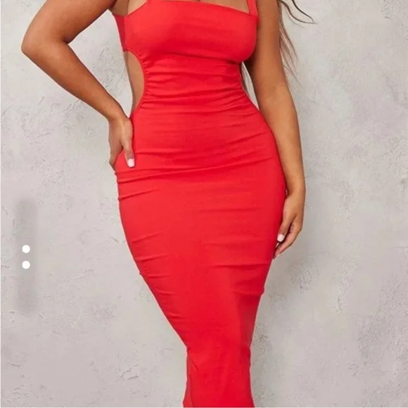 blue dress for baby girl Pretty Little Thing Womens Red One Shoulder Cut Out Bodycon Red Dress –  Stockpoint Apparel Outlet main image 1